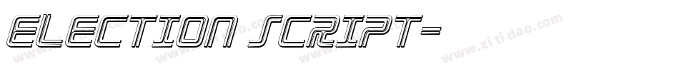 Election Script字体转换